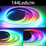 WS2811 WS2812B WS2813 WS2815 5050 RGB Smart LED Strip Individually Addressable IC 30/60/144Pixels/Leds/m Tape Light IP30/65/67