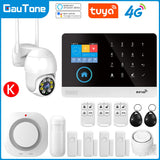 Gautone 4G Wifi Alarm System Tuya Smart 433MHz Wireless Security Home Alarm Smart Life app Control PG103
