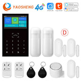4G Wireless Burglar Alarm System PG109 Smart Home Security System Support Alexa&amp;Google Home Door Windows Motion Sensor Alarm