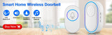 Camluxy Wireless Doorbell 39 Music LED Flash Security Alarm Outdoor IP65 Waterproof Smart Home Intelligent Door Bell Chime Kit
