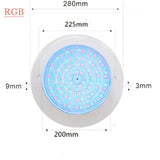 RGB LED Swimming Pool Light 27W IP68Waterproof AC12V Outdoor Embedded Ultrathin UnderWater Light Pond LED Piscina Luz Spotlight
