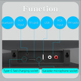 TV Car Sound Bar Wired and Wireless Bluetooth-compatible Home Surround SoundBar for PC Theater TV Computer Speaker