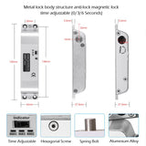 Electronic Mortise Locks Smart Electric Drop Bolt Lock DC12V with Adjustable Time Delay Fail Safe Mode for Access Control