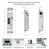 Electronic Mortise Locks Smart Electric Drop Bolt Lock DC12V with Adjustable Time Delay Fail Safe Mode for Access Control