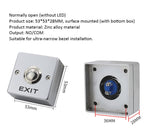 Door Exit Release Button Zinc Alloy Panel GATE Push Switch For Door Access Control System to open door