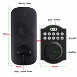 Digital Deadbolt Lock Tuya Bluetooth Smart Keyless APP Password Unlock Support Remote Temporary Code Easy Replacement