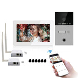 Jeatone Wireless Video Intercom For Home 7&quot; Touch Screen Intercom In Private House Monitor 720P Doorbell Camera With Fingerprint