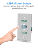 Waterproof Door Push Exit Button Gate Release Switch Opener COM NC NO LED Backlight For Door Access Control System Entry Outdoor