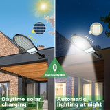 1000W LED Solar Lights Outdoor Garden Street Light With Motion Sensor and Remote Control Waterproof Wall Light for Garage