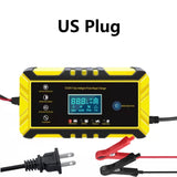 12V/24V 8A Full Automatic Battery chargers Digital LCD Display Car Battery Chargers Power Puls Repair Chargers Wet Dry Lead Acid