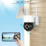 3MP Solar Outdoor WIFI Camera Smart Home Recharge battery PIR Motion Detection Security Camera Video Surveillance Monitor ICSEE