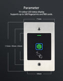 Metal Mini IP66 Waterproof RFID Reader Keyless Door Opener Access Control Scanner Embedded Fingerprint Reader