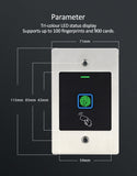 Metal Mini IP66 Waterproof RFID Reader Keyless Door Opener Access Control Scanner Embedded Fingerprint Reader