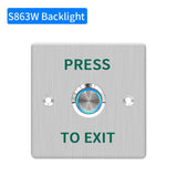 Waterproof Door Push Exit Button Gate Release Switch Opener COM NC NO LED Backlight For Door Access Control System Entry Outdoor