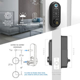 Hornbill Biometric Fingerprint Smart Door Lock Deadbolt Keyless Entry Front Door Locks Electronic Unlock For Home Office Safe