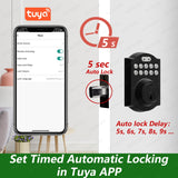 Digital Deadbolt Lock Tuya Bluetooth Smart Keyless APP Password Unlock Support Remote Temporary Code Easy Replacement
