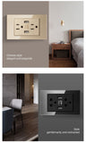 American Standard Dual USB Wall Socket Smart Home Appliance Plug Adapter Type-c 3.1A Fast Charging