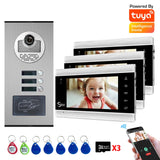 Tuya Smart Home Video Intercoms Wifi Video Door Entry Doorbell with 2/3/4/6/8 Call Panel Buttons Ring Intercom in Private House