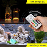 USB Rechargeable Submersible Swimming Pool Light RGB Led Night Light with Suction Cup RF Control Outdoor Garden Underwater Lamp