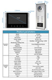 7 Inch WiFi Video Intercom for 2~12 Apartments Door Access Control System Tuya Smart APP Remote Unlock,Call and Monitor