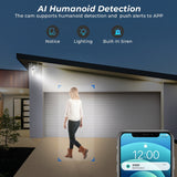 8MP 4K PTZ IP Camera Dual-Lens Human Detect CCTV Security Camera Night Vision Outdoor Wifi Surveillance Camera ICsee