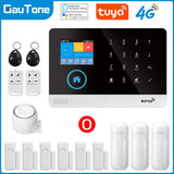 Gautone 4G Wifi Alarm System Tuya Smart 433MHz Wireless Security Home Alarm Smart Life app Control PG103