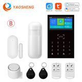 Smart Home Alarm System Wireless Home Alarm Support Alexa &amp; Google Home With Temperature Humidity Display Security Alarms