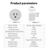 16A Smart Plug WiFi Socket US Monitoring Timing Function Works With Alexa Google Home