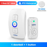 KERUI Wireless Doorbell Waterproof OutDoor Smart Home Door Bell Welcome Melodies Chime Kit LED Flash Security Alarm For House