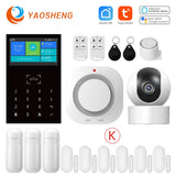Smart Home Alarm System Wireless Home Alarm Support Alexa &amp; Google Home With Temperature Humidity Display Security Alarms