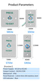 Waterproof Door Push Exit Button Gate Release Switch Opener COM NC NO LED Backlight For Door Access Control System Entry Outdoor