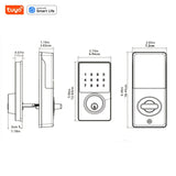 Smart Home Bluetooth Lock Keyless Entry Door Lock With Touchscreen Keypad APP Control Waterproof IP54 Low Battery Alert