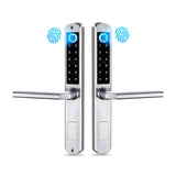Double sides Euro 85mm mortise Waterproof Fingerprint tuya wifi card Pincode Smart digtial Door Lock for Aluminum/Sliding Door
