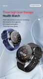 2023 New Blood Glucose Clock Sapphire Glass AMOLED Smart Watch Men ECG Blood Pressure Monitoring Laser Therapy Health Smartwatch