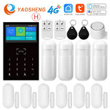 4G Wireless Burglar Alarm System PG109 Smart Home Security System Support Alexa&amp;Google Home Door Windows Motion Sensor Alarm