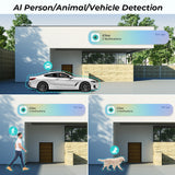 4K 8MP Dual lens Wifi IP Camera Outdoor 180° Ultra Wide View Angle Panoramic Human Detect CCTV Camera Video Surveillance