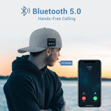 Hat with Bluetooth Speaker Adjustable Wireless Smart Speakerphone Cap for Outdoor Sport Baseball Cap with Mic Audio Music Player