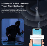 4K 8MP 180 Ultra Wide View Angle 4G Solar Security Camera Outdoor WIFI 4X Zoom Dual Lens PIR Human Detection CCTV Camera
