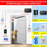 12V DC RFID Reader Keyless Door Opener Metal  Access Control Keypad 800 Users Mini  IP66 Waterproof Embedded Fingerprint Reader