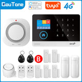 Gautone 4G Wifi Alarm System Tuya Smart 433MHz Wireless Security Home Alarm Smart Life app Control PG103