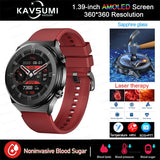 ECG+PPG Painless Non invasive Blood Glucose Smart Watch Men sangao Laser Treatment Blood Pressure Health Sports Smartwatch Men