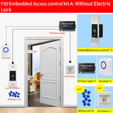 12V DC RFID Reader Keyless Door Opener Metal  Access Control Keypad 800 Users Mini  IP66 Waterproof Embedded Fingerprint Reader