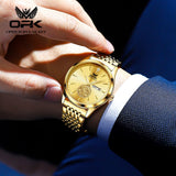 Original Quartz Men Watch Waterproof Luminous Dual Calendar Stainless Steel Wristwatch Luxury Watches
