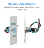 Waterproof Door Push Exit Button Gate Release Switch Opener COM NC NO LED Backlight For Door Access Control System Entry Outdoor