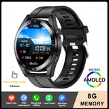 New Smart Watchsmart Mens 8G Memory Local Music Player 454*454 AMOLED Screen Bluetooth Call Sports Man Smartwatch For Samsung Huawei