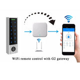 Zine-Alloy IP66 Waterproof Smart TTLock App  Bluetooth Fingerprint or Bell Access Control Keypad Opener Reader Door Lock System