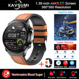 ECG+PPG Painless Non invasive Blood Glucose Smart Watch Men sangao Laser Treatment Blood Pressure Health Sports Smartwatch Men