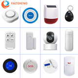 Wireless WIFI GSM Home Security Alarm System - Smart Life APP With Motion Sensor Detector Compatible With Alexa &amp; Google