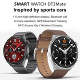 New smartwatch Men&#39;s AMOLED 390*390 HD screen forever displays time fitness bracelet waterproof stainless steel Bluetooth calls