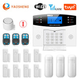 Smart Home GSM Security Alarms For Home WIFI Wireless Home Alarm For Garage Residential House Security Alarms Support Alexa